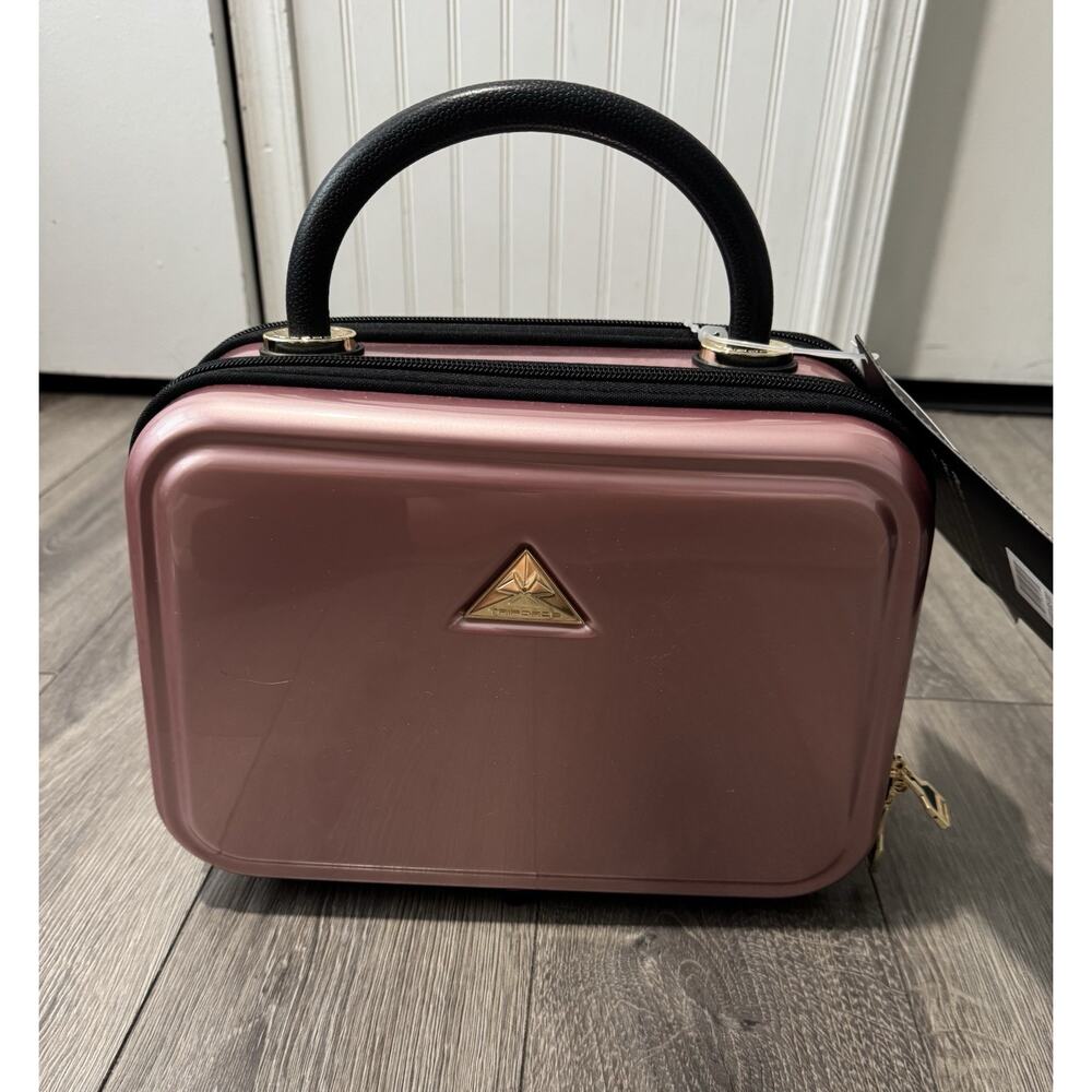NEW Triforce Elite Hardside 12" Beauty Travel Makeup Case Rose Gold